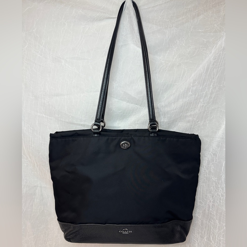 Coach Classic Black Nylon Tote